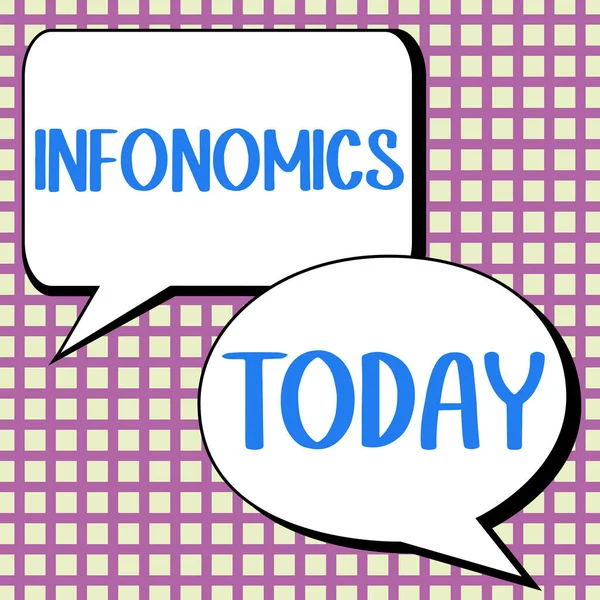 Schild Mit Infonomics Geschäftsidee Visuelles Bild Verwendet Informationen Oder Daten — Stockfoto