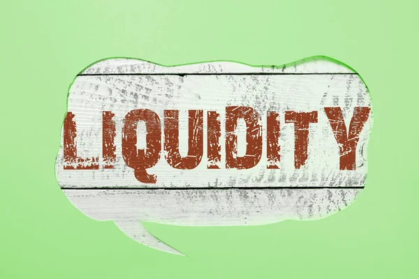 Texte Source Inspiration Liquidité Concept Internet Encaisse Soldes Bancaires Liquidité — Photo