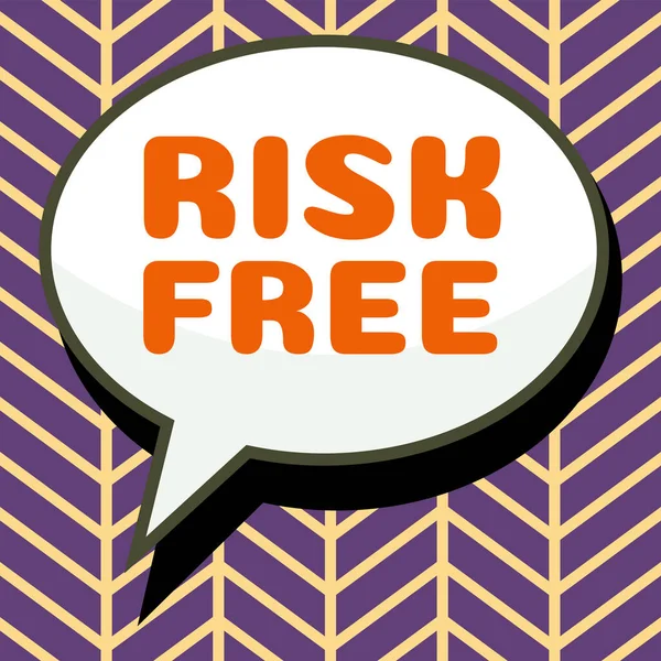 Text Der Inspiration Zeigt Risk Free Geschäftsübersicht Die Verwendet Wird — Stockfoto