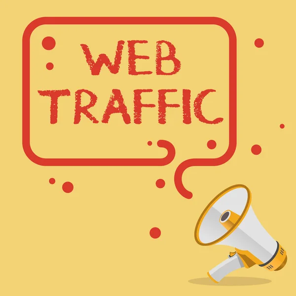 Концептуальный Дисплей Web Traffic Обзор Бизнеса Количество Данных Отправленных Полученных — стоковое фото