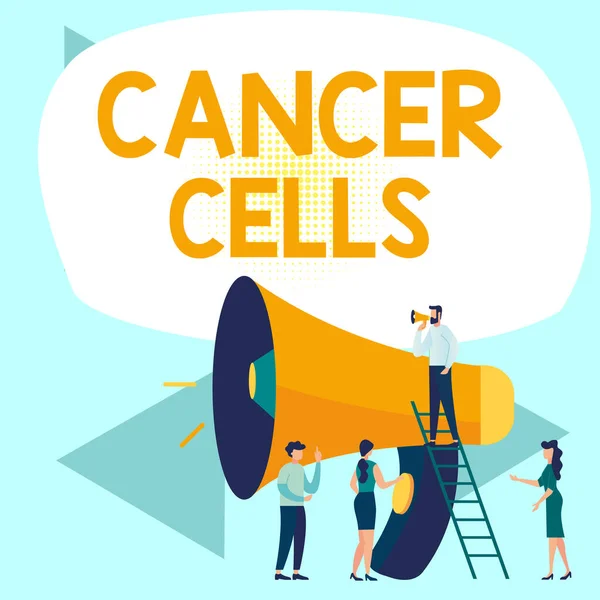 Legenda Texto Apresentando Células Cancerígenas Conceito Negócio Formando Tumores Sólidos — Fotografia de Stock