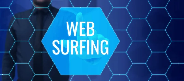 Inspiration showing sign Web Surfing, Concept meaning Jumping or browsing from page to page on the internet webpage