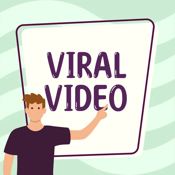 Koncepcyjny Wyświetlacz Viral Video Biznes Podejście Wideo Które Staje Się — Zdjęcie stockowe