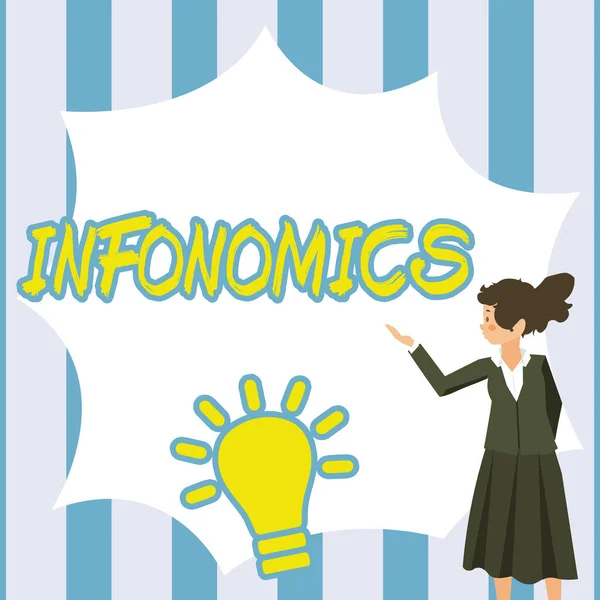 Zápis Zobrazující Text Infonomika Business Přístup Vizuální Obrázek Sloužící Zobrazení — Stock fotografie