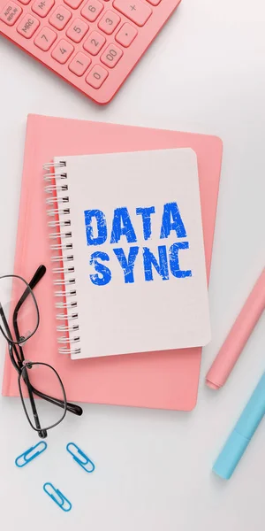 Conceptuele Weergave Data Sync Business Overzicht Gegevens Die Continu Wordt — Stockfoto