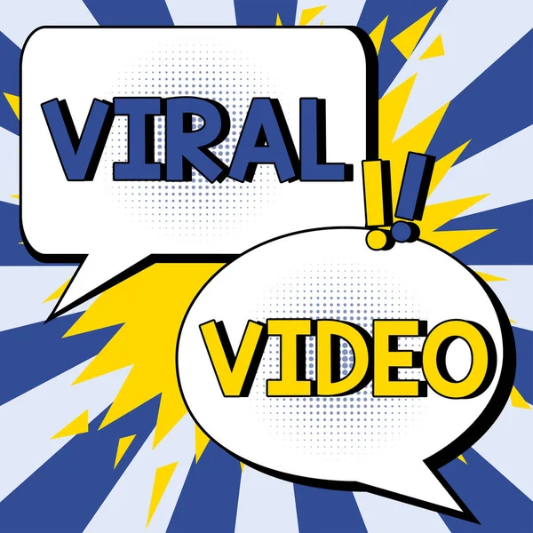 Conceptuele Bijschrift Virale Video Zakelijke Aanpak Van Video Die Populair — Stockfoto