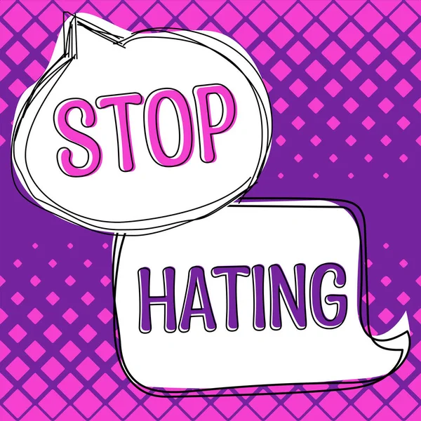 Psaní Zobrazující Text Stop Nenávisti Internet Koncept Přestat Nepřátelství Averze — Stock fotografie