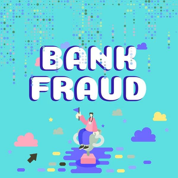 Inspiração Mostrando Sinal Bank Fraud Business Mostra Perversão Intencional Verdade — Fotografia de Stock