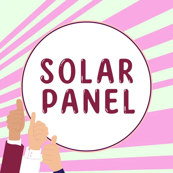 Inspiración Mostrando Signo Panel Solar Concepto Que Significa Diseñado Para — Foto de Stock