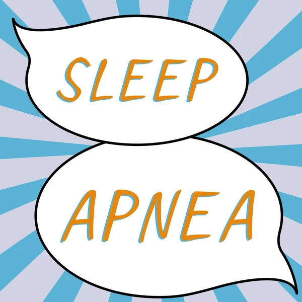 Conceptual display Sleep Apnea, Business showcase The temporary stoppage of breathing during sleep Snoring