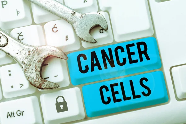 Légende Textuelle Présentant Cellules Cancéreuses Mot Pour Former Des Tumeurs — Photo