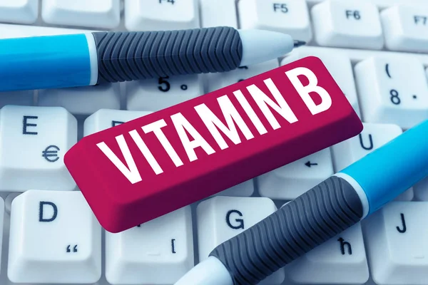 Konceptuell Bildtext Vitamin Business Showcase Näringsämne Som Hjälper Till Att — Stockfoto
