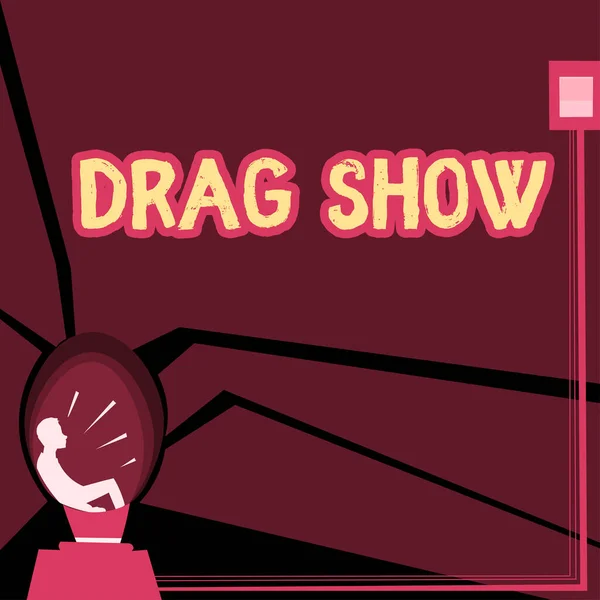Вдохновение Показывающее Знак Drag Show Концептуальное Фото Соревнование Две Машины — стоковое фото