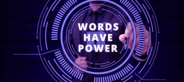 Inspirație Care Arată Semne Cuvintele Putere Cuvânt Scris Despre Abilitatea — Fotografie, imagine de stoc