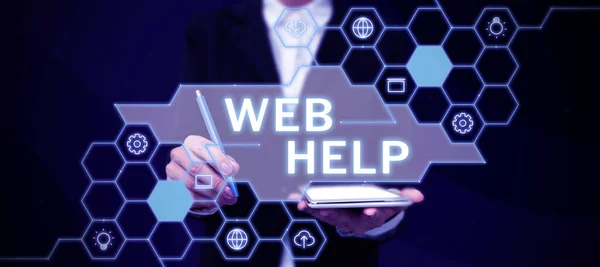 Text Zobrazující Inspiraci Web Help Business Overview Procedurální Nebo Referenční — Stock fotografie