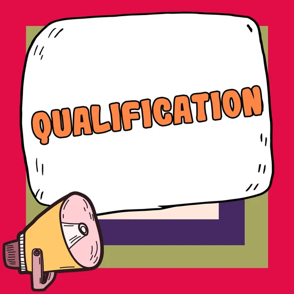 Konceptuell Bildtext Qualification Business Approach Officiellt Tillstånd Och Certifiering För — Stockfoto