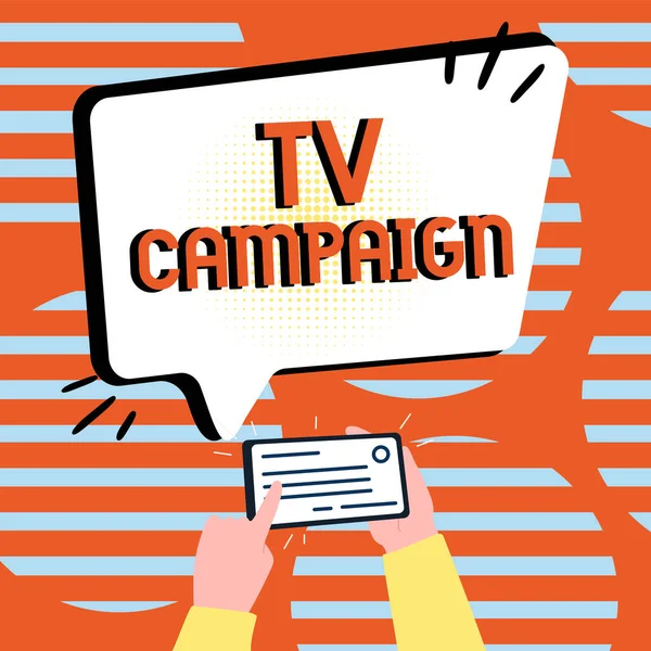 Visualizzazione Concettuale Campagna Internet Concept Programmazione Televisiva Prodotta Pagata Organizzazione — Foto Stock