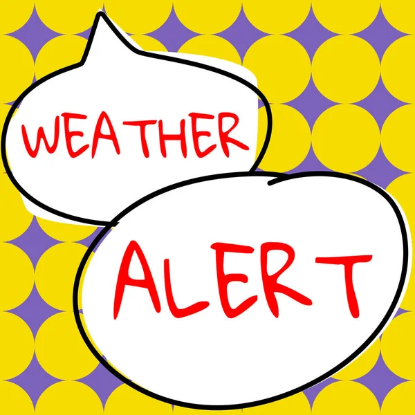 Текст Показывающий Вдохновение Weather Alert Word Written Urgent Warning State — стоковое фото