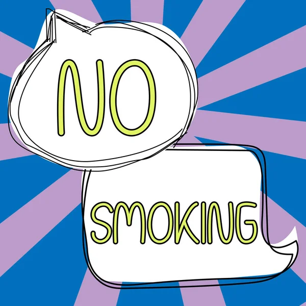 Sinal Exibindo Não Fumar Visão Geral Negócio Usando Tabaco Proibido — Fotografia de Stock