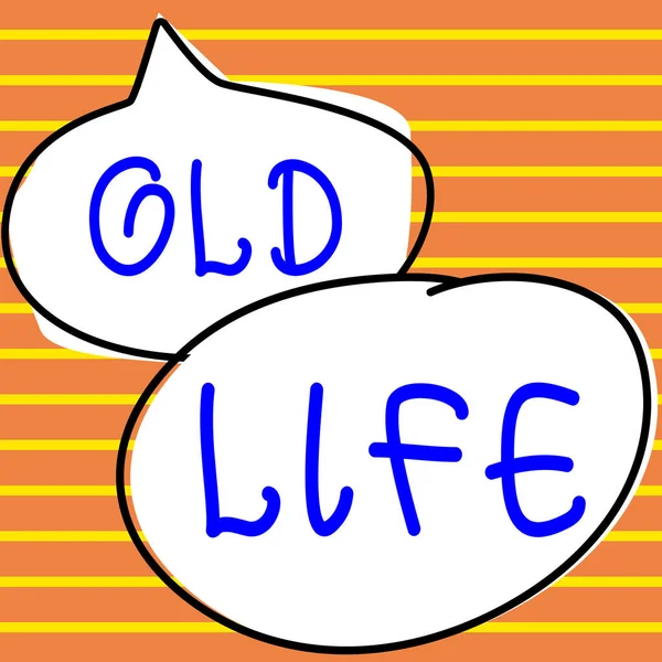 Inspiratie Toont Teken Old Life Business Aanpak Zoals Het Verleden — Stockfoto