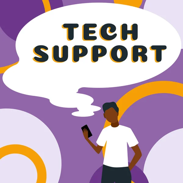 Text Showing Inspiration Tech Support Business Idea Assisting Individuals Who — Stock Photo, Image