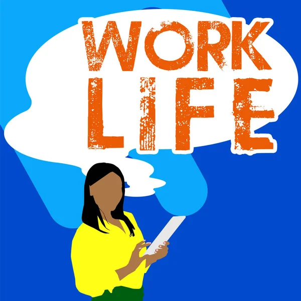 Pojęcie Wyświetlania Work Life Koncepcja Oznacza Codzienne Zadanie Ern Pieniędzy — Zdjęcie stockowe