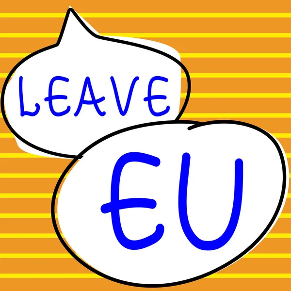 손으로 표지판 Leave Business Approach Act Person Leave Country Europe — 스톡 사진