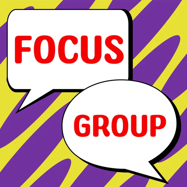 Texto Presentando Focus Group Grupo Enfoque Empresarial Personas Responsables Determinar —  Fotos de Stock