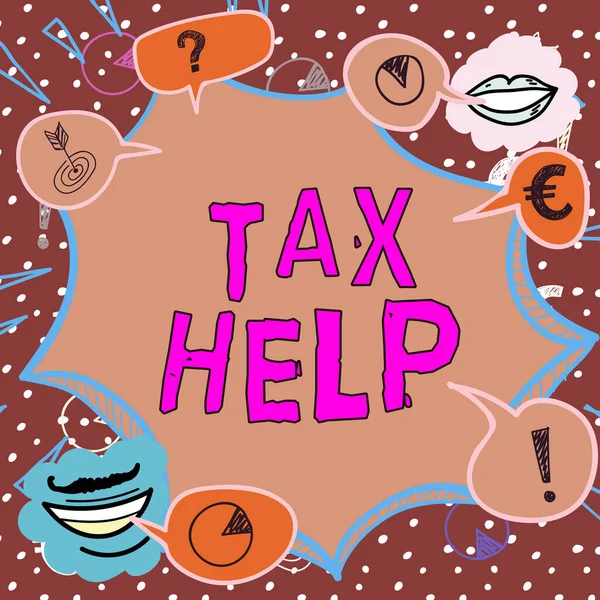 Psaní Textu Textem Daňová Podpora Podnikatelský Koncept Pomoc Povinného Příspěvku — Stock fotografie
