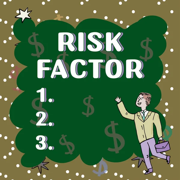 Conceptual Caption Risk Factor Business Overview Something Rises Chance Person — Stock Photo, Image