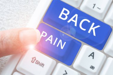 Metin başlığı Sırt Ağrısı, İş Vitrini Vücudun alt kısmında hissedilen kemiklerin Ağrısı