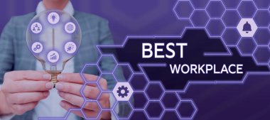 En İyi İş Yeri ilhamını gösteren metin, İdeal şirkette Yüksek Tazminatsız Çalışmak İçin Yazılan Sözcük