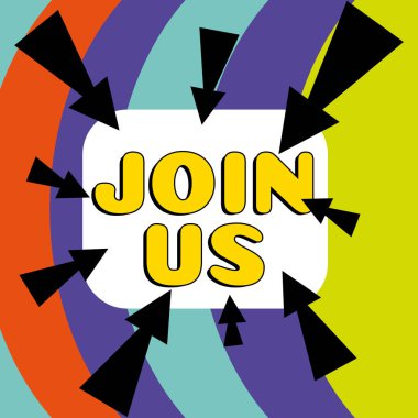 Kavramsal görüntü Bize Katıl, İnternet Konsepti Toplum Takımına Kaydet ya da blog Kaydını Sosyal medyaya kaydet