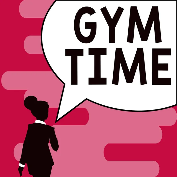 Handskrift Text Gym Time Affärsidé Motivation För Att Börja Träna — Stockfoto