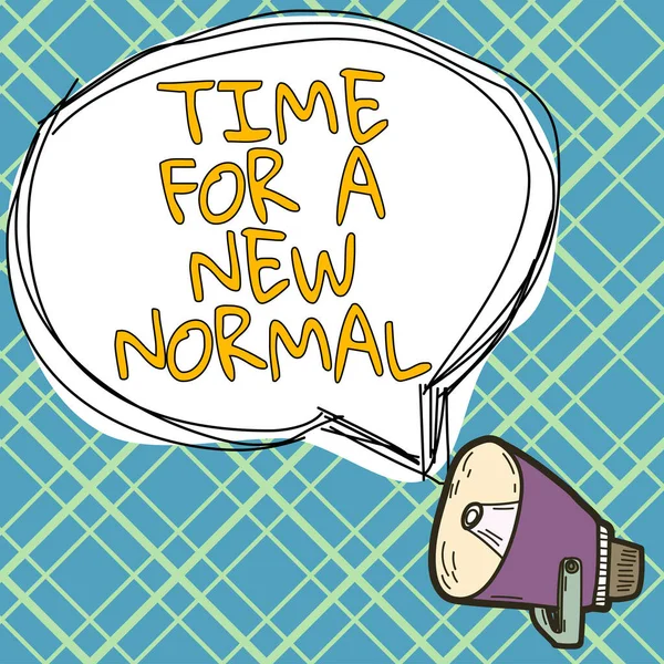 Text Ukazující Time New Normal Word Make Big Dramatic Change — Stock fotografie