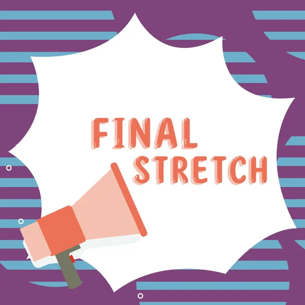 Psaní Zobrazující Text Final Stretch Word Last Leg Závěrečný Konec — Stock fotografie