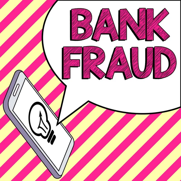Escribir Mostrando Texto Fraude Bancario Enfoque Negocios Perversión Intencional Verdad — Foto de Stock