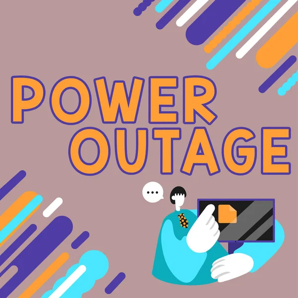 Text Sign Showing Power Outage Concept Meaning Ability Influence Peers — Stock Photo, Image