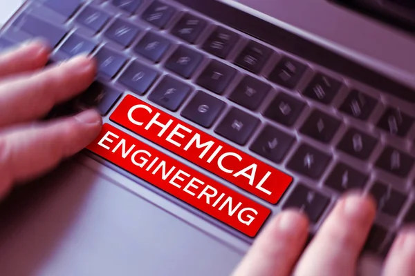 Text showing inspiration Chemical Engineering, Business overview developing things dealing with the industrial application of chemistry