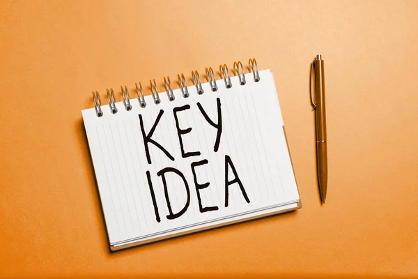 Текст Показывающий Вдохновение Key Idea Business Showcase Exceptional Vital Thought — стоковое фото