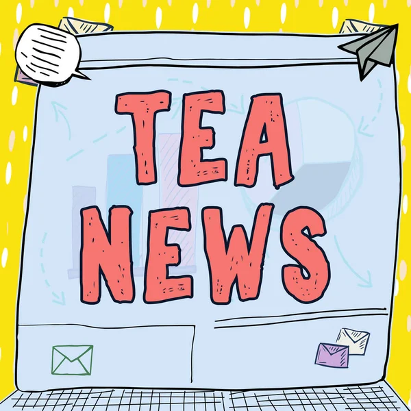 Inspiration Visar Tecken Tea Time Begreppet Betyder Den Tid Eftermiddagen — Stockfoto