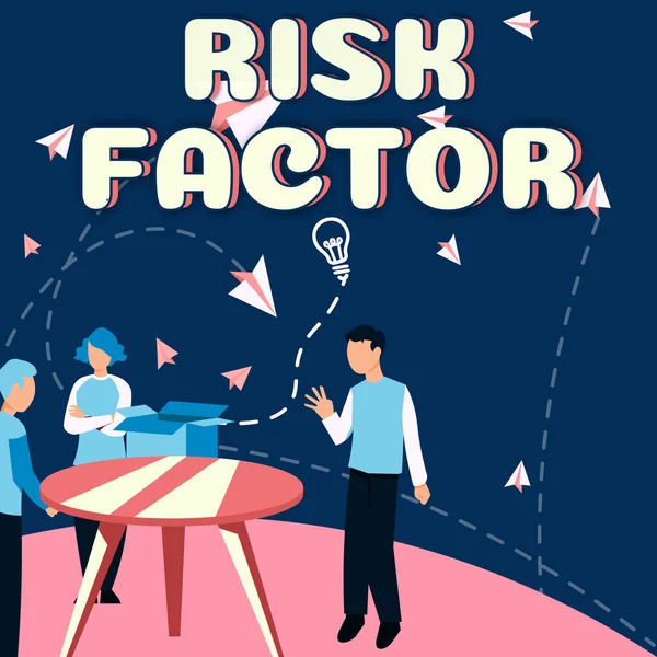 Text Caption Presenting Risk Factor Business Showcase Something Rises Chance — Stock Photo, Image