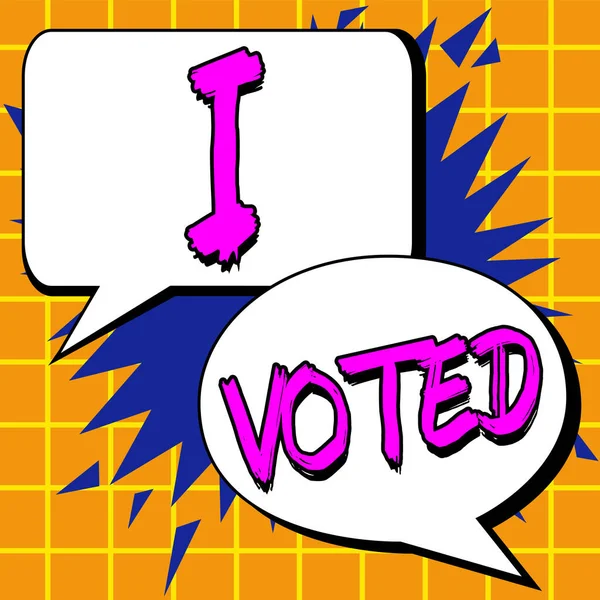 Szavazást Tartalmazó Szöveges Jel Szó Két Vagy Több Jelölt Szavazólapon — Stock Fotó
