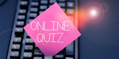 El yazısı işareti Online Quiz, Kavram anlamı oyun veya internette yayınlanan bir zihin sporu