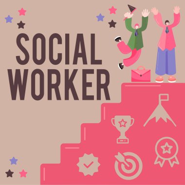 Sosyal Hizmetler çalışanı kavramsal görüntüleme, yetersiz veya gelirsiz devlet insanlarından iş genel değerlendirmesi yardımı