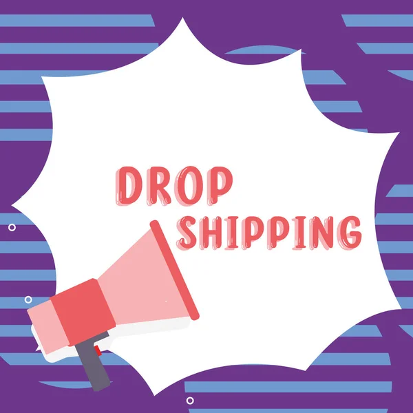 Χειρόγραφο Κείμενο Drop Shipping Επιχειρηματική Προσέγγιση Για Στείλετε Προϊόντα Από — Φωτογραφία Αρχείου