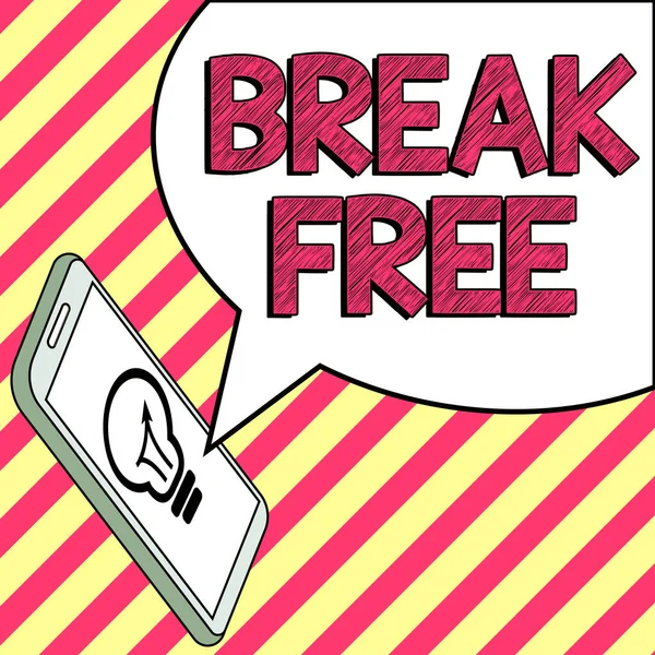Conceptuele Bijschrift Break Free Internet Concept Een Andere Manier Redding — Stockfoto