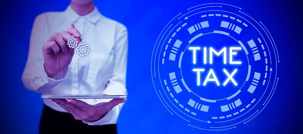 Ručně Psané Znamení Time Tax Business Koncept Kdy Jednotliví Daňoví — Stock fotografie