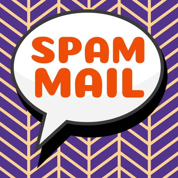 Handschriftlicher Text Spam Mail Geschäftsansatz Aufdringliche Werbung Unangemessene Nachrichten Die — Stockfoto