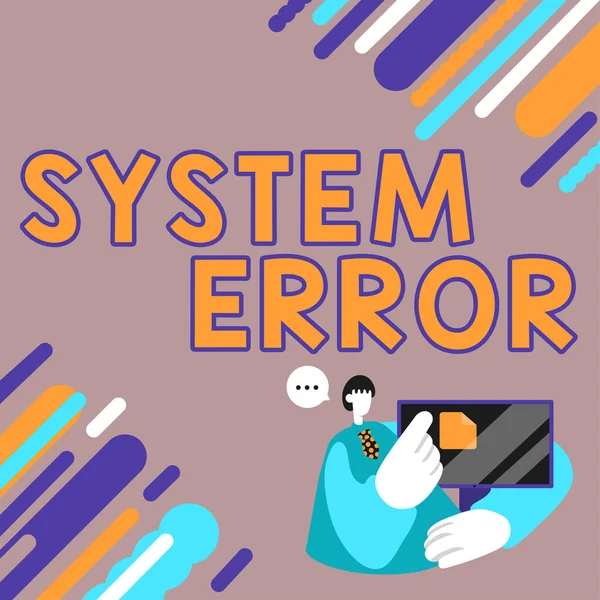 Error Del Sistema Visualización Conceptual Palabra Para Fallo Tecnológico Accidente —  Fotos de Stock